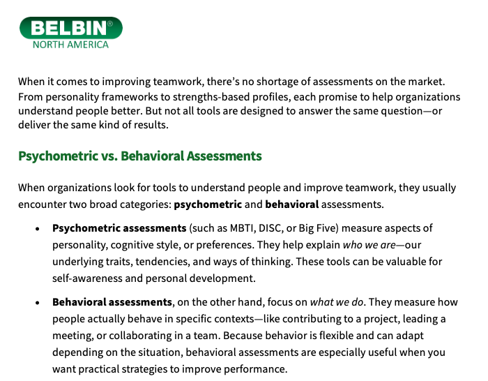 Psychometric vs. Behavioral Assessments thumbnail